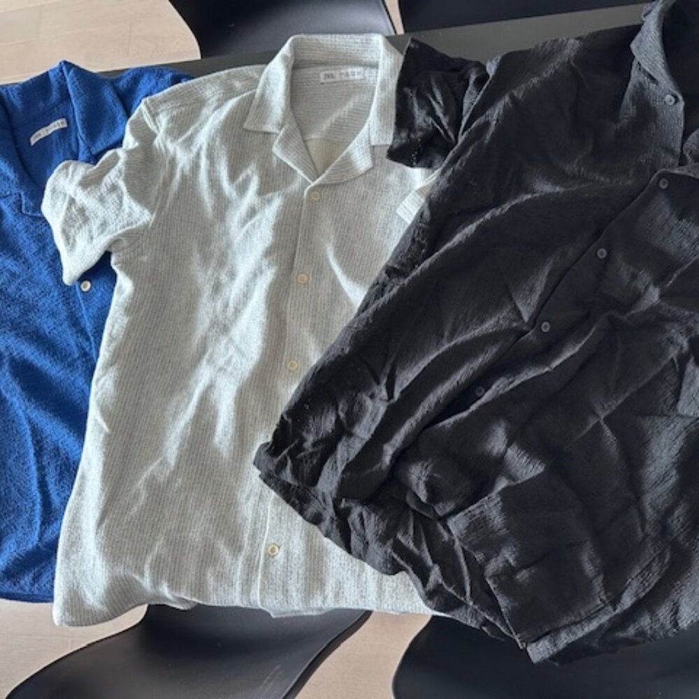 BUNDLE SET Cuban style retro Zara button ups